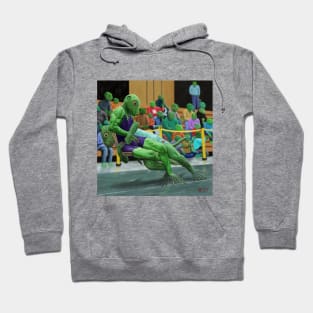 Lizard Man Wrestler Fantasy Creatures Hoodie